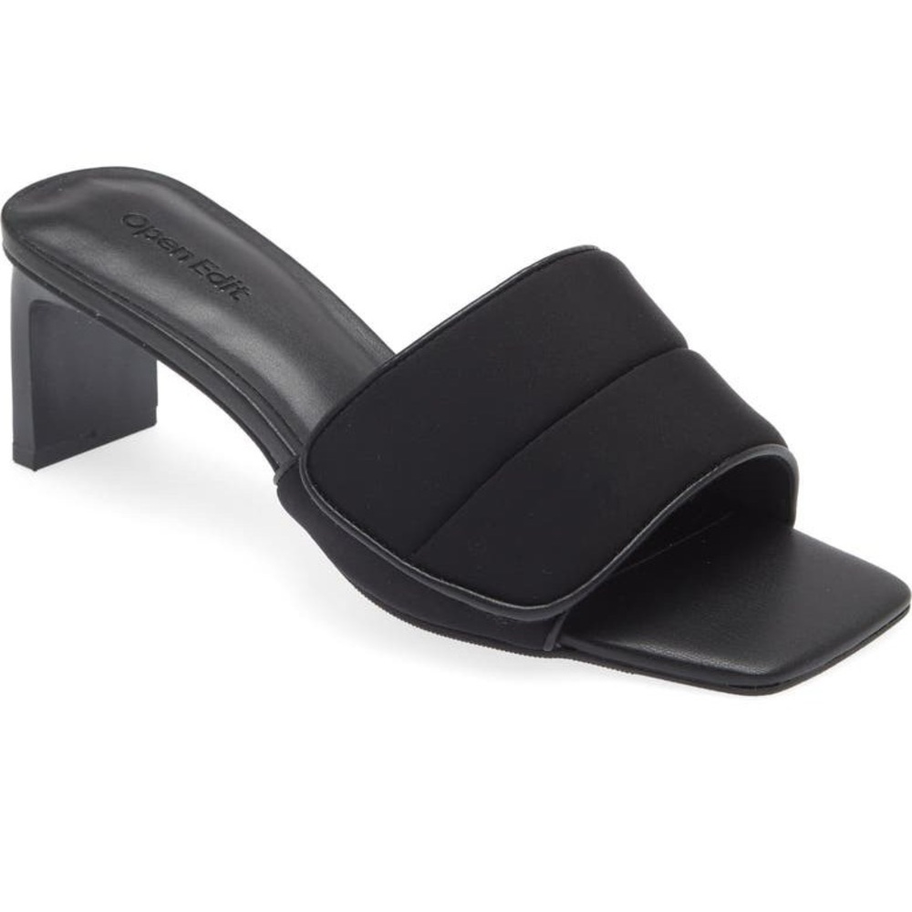 Open edit Black Women's Slide Sandals